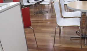 Commercial Flooring laid for a staff cafeteria